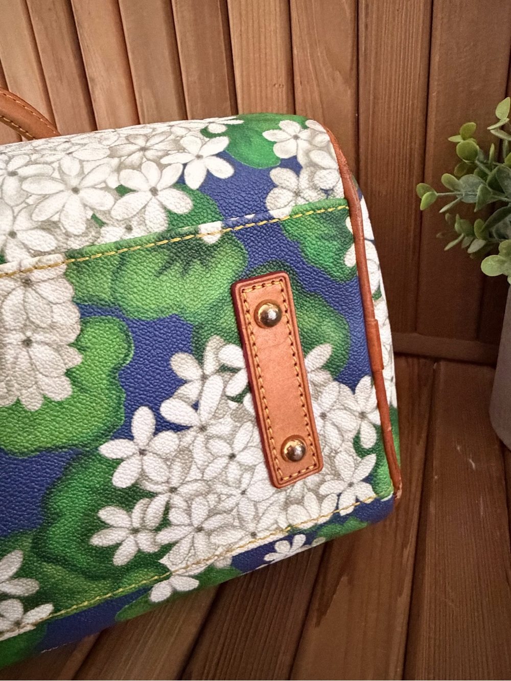 Dooney & Bourke Hydrangea Coated Satchel Crossbody Bag, Collector’s Design - Picture 12 of 14